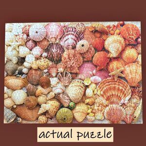 Galison Vibrant Seashells 1000 Piece Puzzle with Poster Beach Coastal COMPLETE!!
